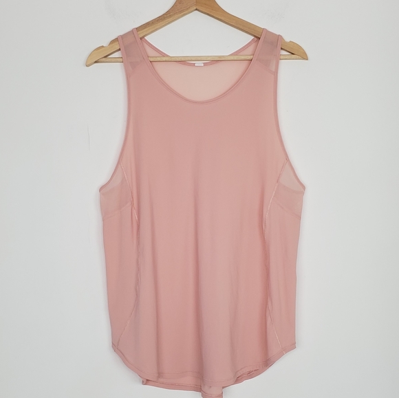 lululemon athletica Tops - Lululemon Sleeveless Muscle Tank Pink Mesh 8